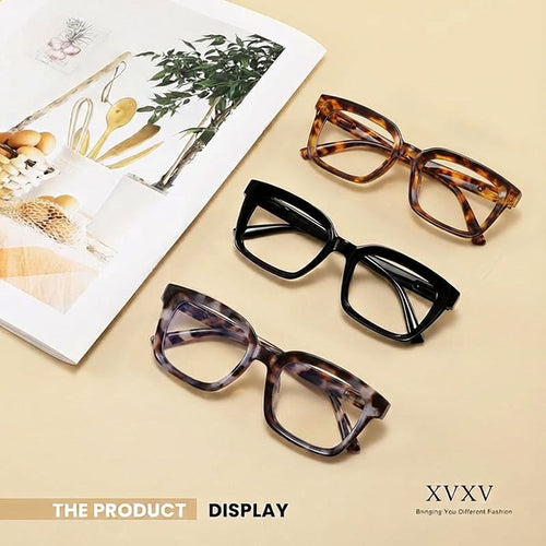 ✨👓Tortoiseshell Reading Glasses – Blue Light Blocking Oversized Square Readers