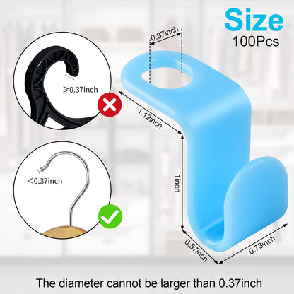 100PCS Space Saving Hanger Connector Hooks