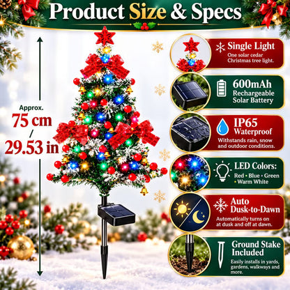 🔥Solar Cedar Christmas Tree Lights| Festive Outdoor Holiday Decor