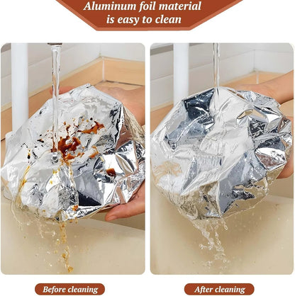 🍲🔥 Home dining table & food container aluminum foil heat-retaining cover