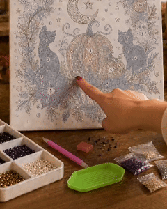 👻✨ Halloween Pearl Art DIY Kit – Turn Tiny Pearls into Spooky-Cute Magic