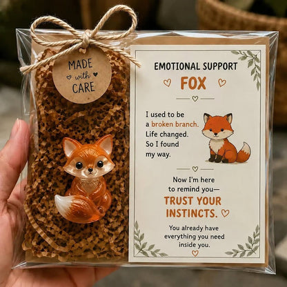 🌸🐝🦛 Emotional Glass Support Animal Gift Set – A Meaningful Little Reminder That You Matter 💕