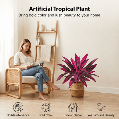 🎁Artificial Boston Fern & Dragon's Blood Tree Plants