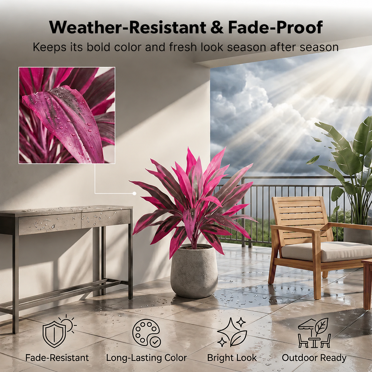 🎁Artificial Boston Fern & Dragon's Blood Tree Plants