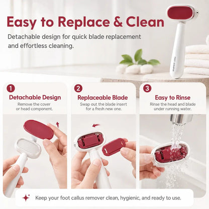 Dual‑Sided Foot Callus Remover, Stainless Steel Blade Foot Scraper 🦶