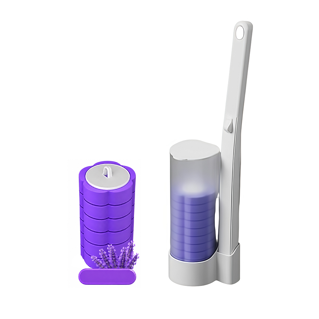 Disposable Toilet Cleaning System: Toilet Brush & Holder Kit with 18PCS Pre-Soaked Cleaner