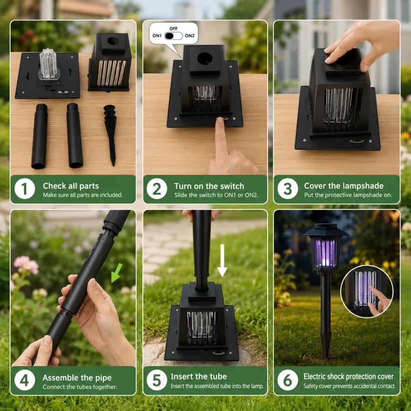 🏠Summer Essentials🦟Solar-Powered UV Mosquito Killer Lamp