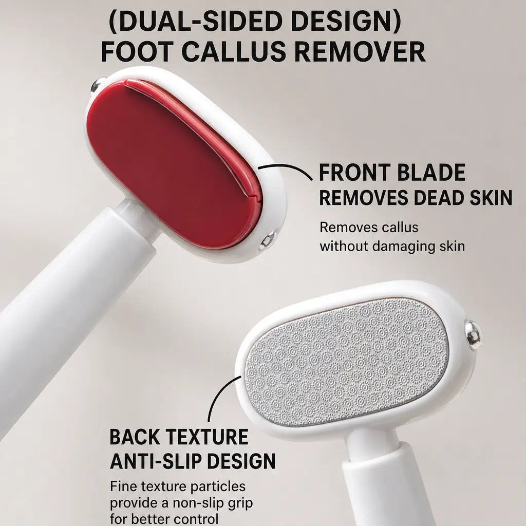 Dual‑Sided Foot Callus Remover, Stainless Steel Blade Foot Scraper 🦶