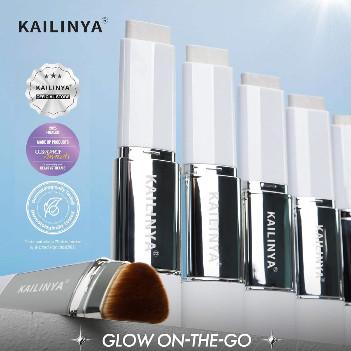 KAILINYA® Color‑Changing Foundation Stick with Brush