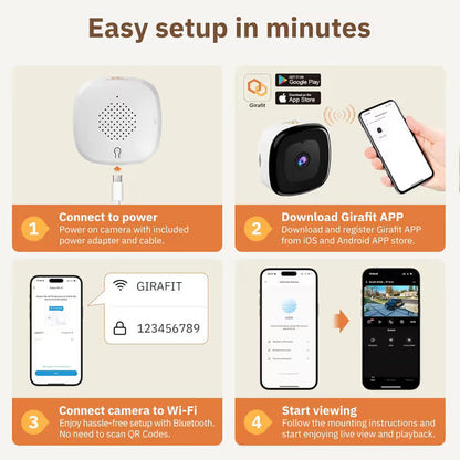 🔥 Crystal-clear security 2K camera 🎥 Color Night Vision 🌙 24/7 Recording & Smart Alerts 🚨 Easy Install! 🔒