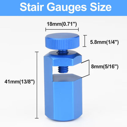 ✨Tall Stair Gauges for Framing Square – Hexagonal Stable Lock with Holder & Hook for Carpentry & Circular Saw