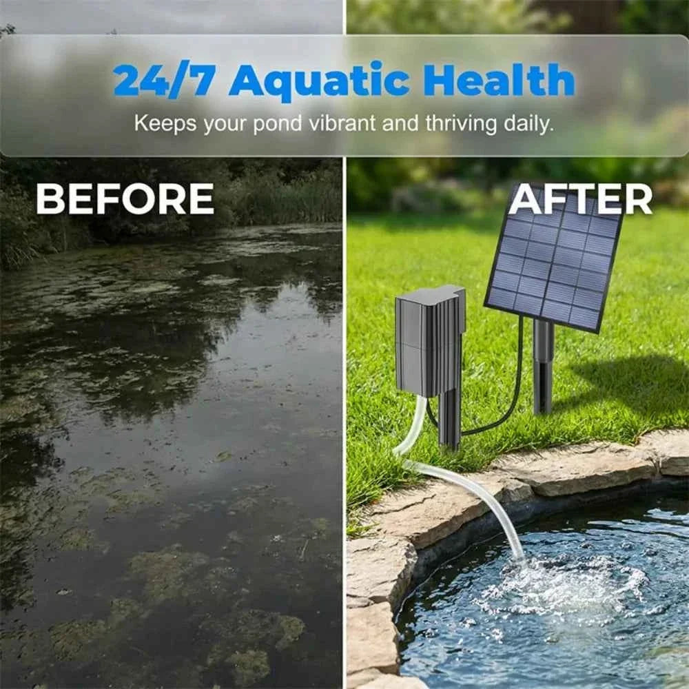 Last Day 48% OFF🔥Solar Pond Aerator with Air Pump🐟