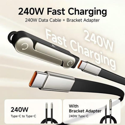 🔥⚡240W SuperCharge Detachable 2-in-1 Charging Cable