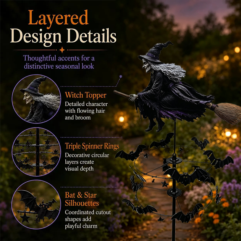🧙‍♀️ The Enchanted Witch Garden Wind Spinner