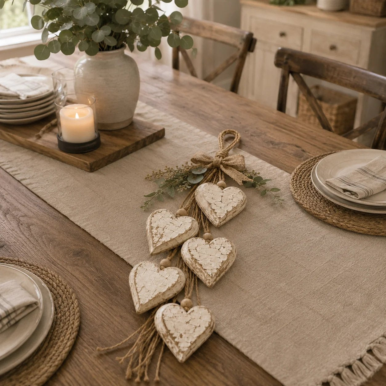 🍂🤎Hanging Heart Wall Decor