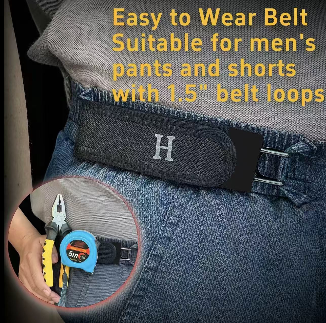 Tactical Metal Hook Elastic Belt