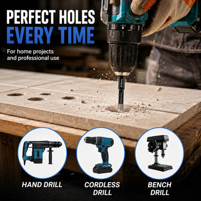 🛠️⚡️7 Pcs Diamond Drill Bits Set, 3/16 1/4 5/6 3/8 1/2 Inch Brazed Diamond Drill Bits for Precision Drilling in Tile Ceramic Glass Granite Marble Masonry