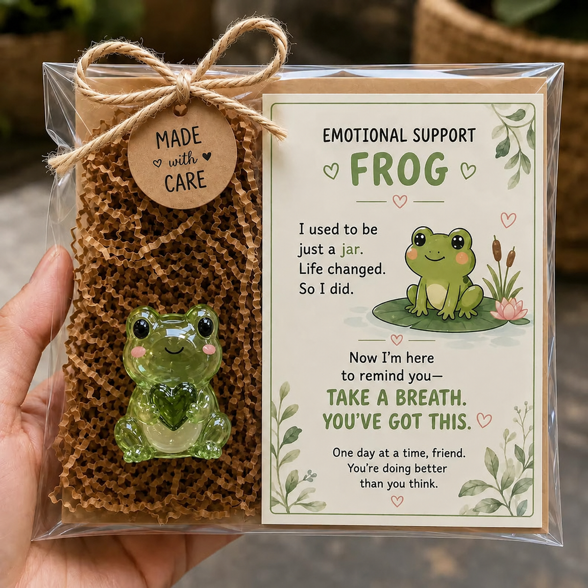 🌸🐝🦛 Emotional Glass Support Animal Gift Set – A Meaningful Little Reminder That You Matter 💕