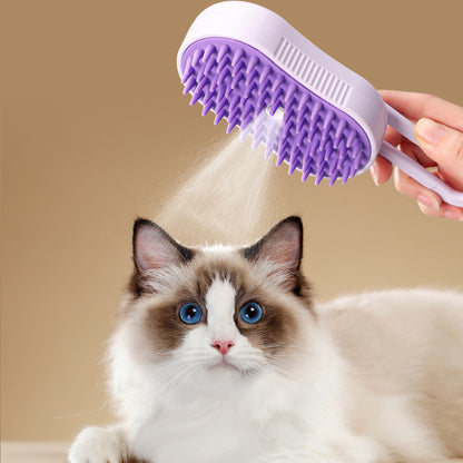 Pet Spray Bath Brush, Loose Fur Remover for Waterless Grooming