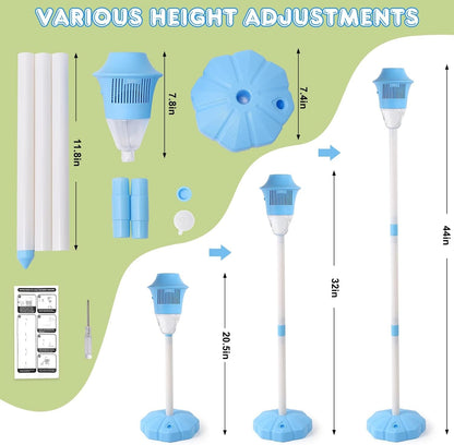✨ One-Button Bubble Machine – LED Lights, Day & Night Fun, for Kids & Parties ☃