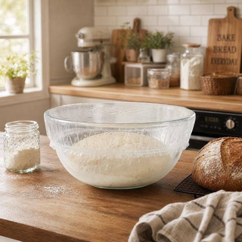 🔥LAST DAY SALE 49% OFF-100Pcs Medium Reusable Elastic Plastic Bowl Covers - Kitchen Bread Proofing