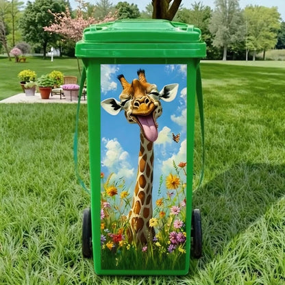 Creative Trash Can Sticker with Colourful Cartoon✨