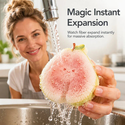 🥗✨Cute fruit-shaped dishwashing sponge brush🧴🍲