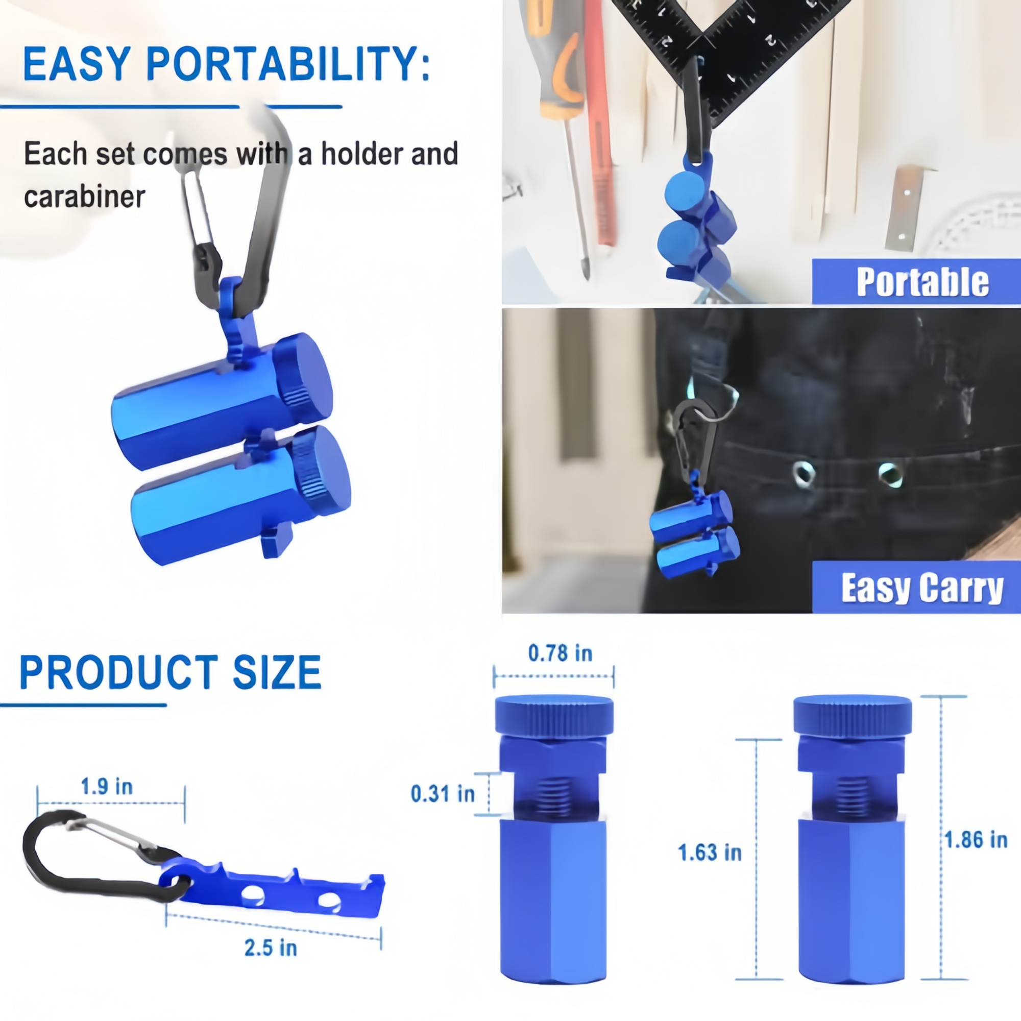 ✨Tall Stair Gauges for Framing Square – Hexagonal Stable Lock with Holder & Hook for Carpentry & Circular Saw