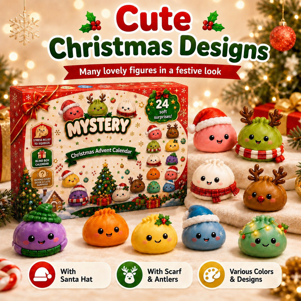 🎄 Christmas Advent Calendar – 24 Squishy Surprises