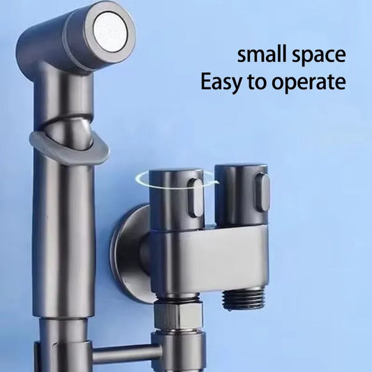 🔥 1-In-2-Handheld Out Dual Control Valve Bidet Sprayer for Toilet