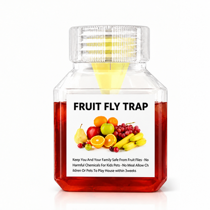 Ultra-Strong Fruit Fly Trap - User Friendly (Up to 3 Weeks per Bottle)