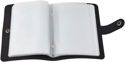 ✝️ Catholic Genuine Leather Holy Card Holder – Pocket Prayer Card Organizer with Snap Closure