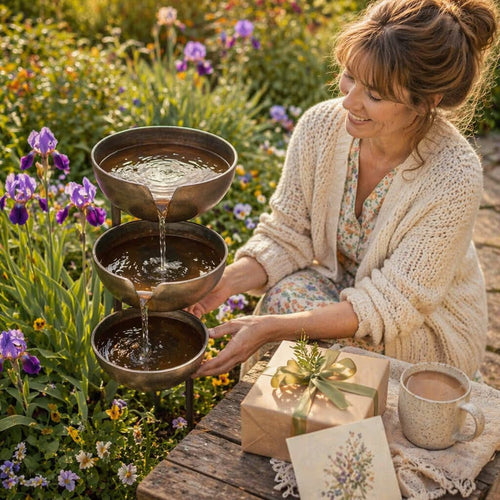 🔥🔥Bring Life Back To Your Garden – Peaceful Cascading Rain Catcher Bird Bath For Welcoming Garden Wildlife🌿🐦