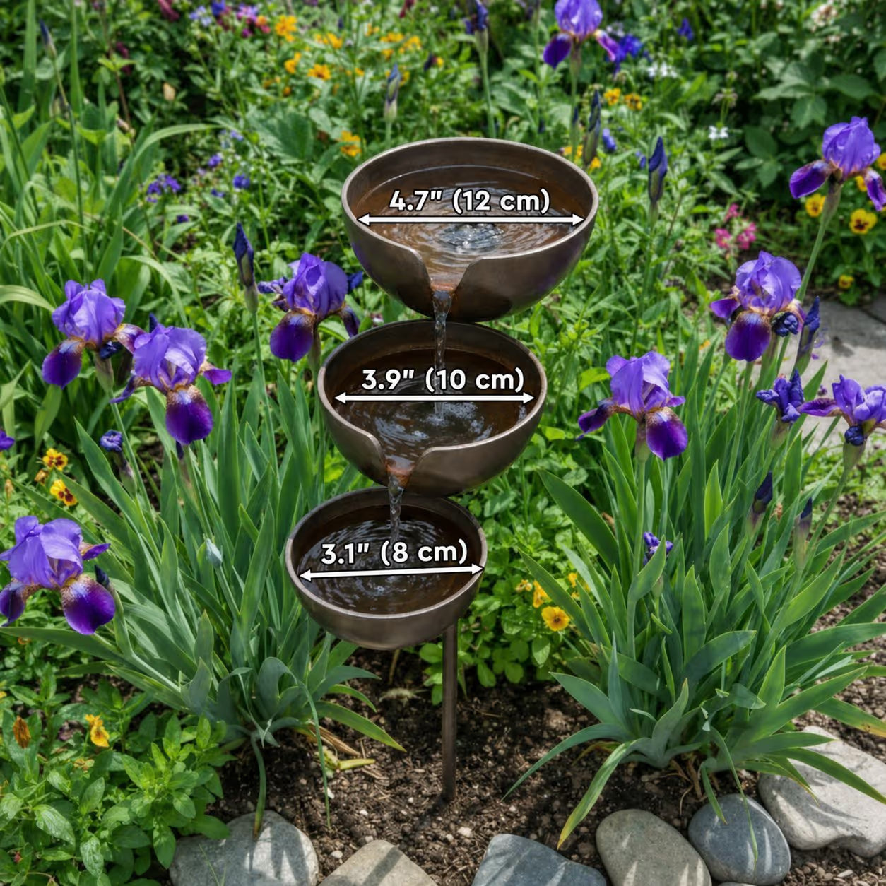 🔥🔥Bring Life Back To Your Garden – Peaceful Cascading Rain Catcher Bird Bath For Welcoming Garden Wildlife🌿🐦