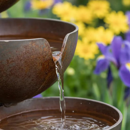 🔥🔥Bring Life Back To Your Garden – Peaceful Cascading Rain Catcher Bird Bath For Welcoming Garden Wildlife🌿🐦