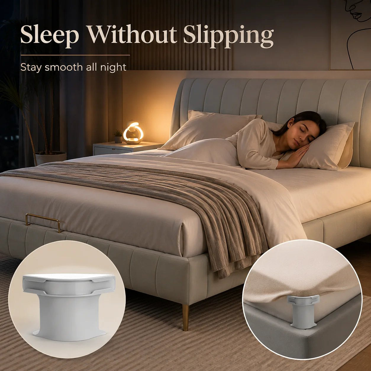 😴Secure Fit Sheet Holders – Wrinkle-Free. Slip-Free Bed