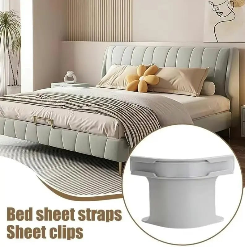 😴Secure Fit Sheet Holders – Wrinkle-Free. Slip-Free Bed