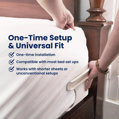 😴Secure Fit Sheet Holders – Wrinkle-Free. Slip-Free Bed