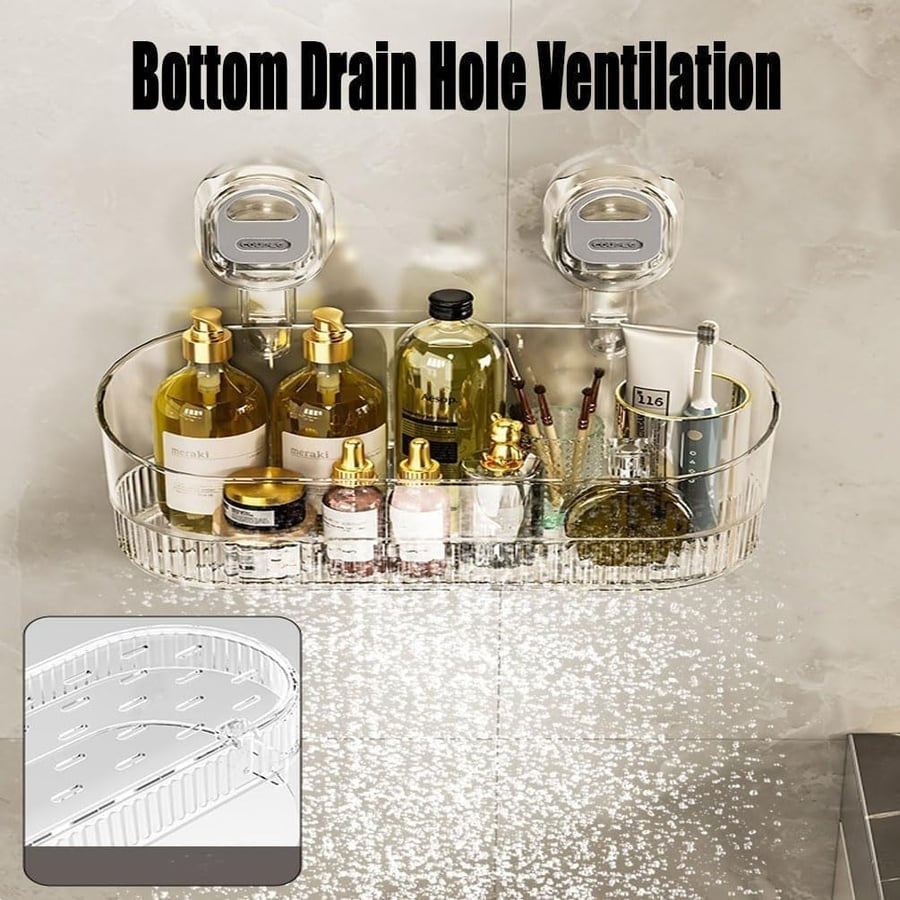 No Drilling Bathroom Suction Storage Box