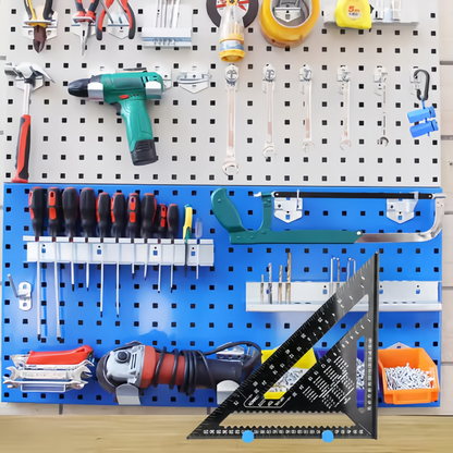 ✨Tall Stair Gauges for Framing Square – Hexagonal Stable Lock with Holder & Hook for Carpentry & Circular Saw
