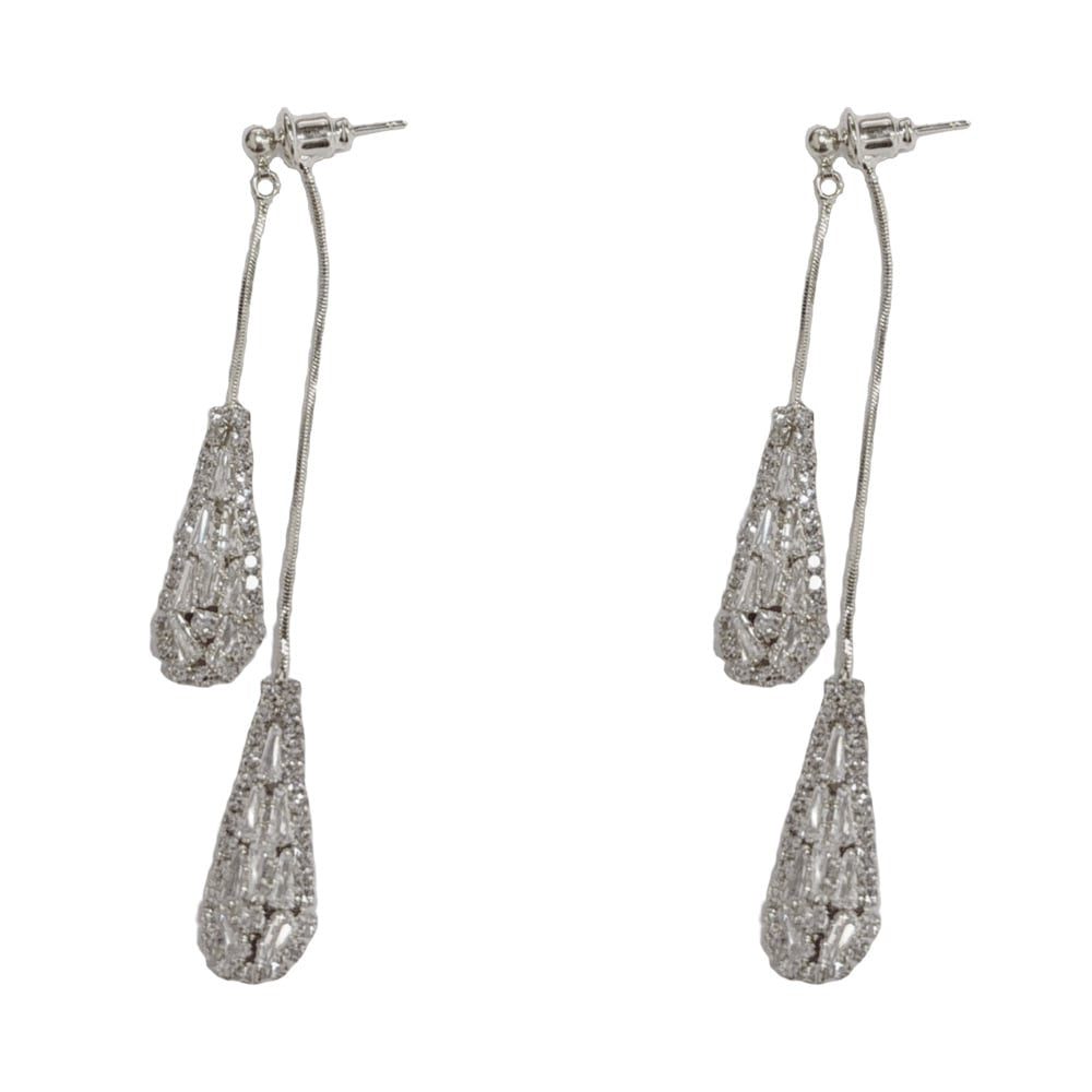 Elegant Zirconia Drop Quaste Earrings for Women