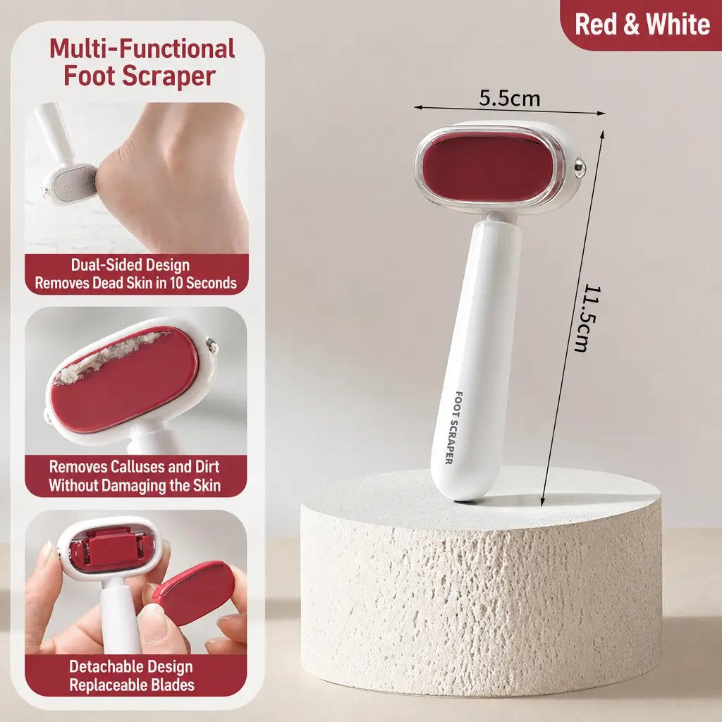Dual‑Sided Foot Callus Remover, Stainless Steel Blade Foot Scraper 🦶