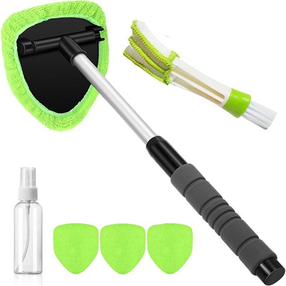 🔥Microfiber Car Windshield Cleaning Tool with Extendable Handle