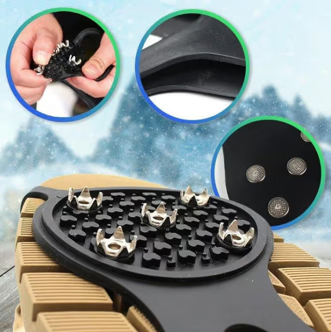 5-Prong Anti-Slip Spikes For Safe Winter Walks – Compatible With All Types Of Footwear