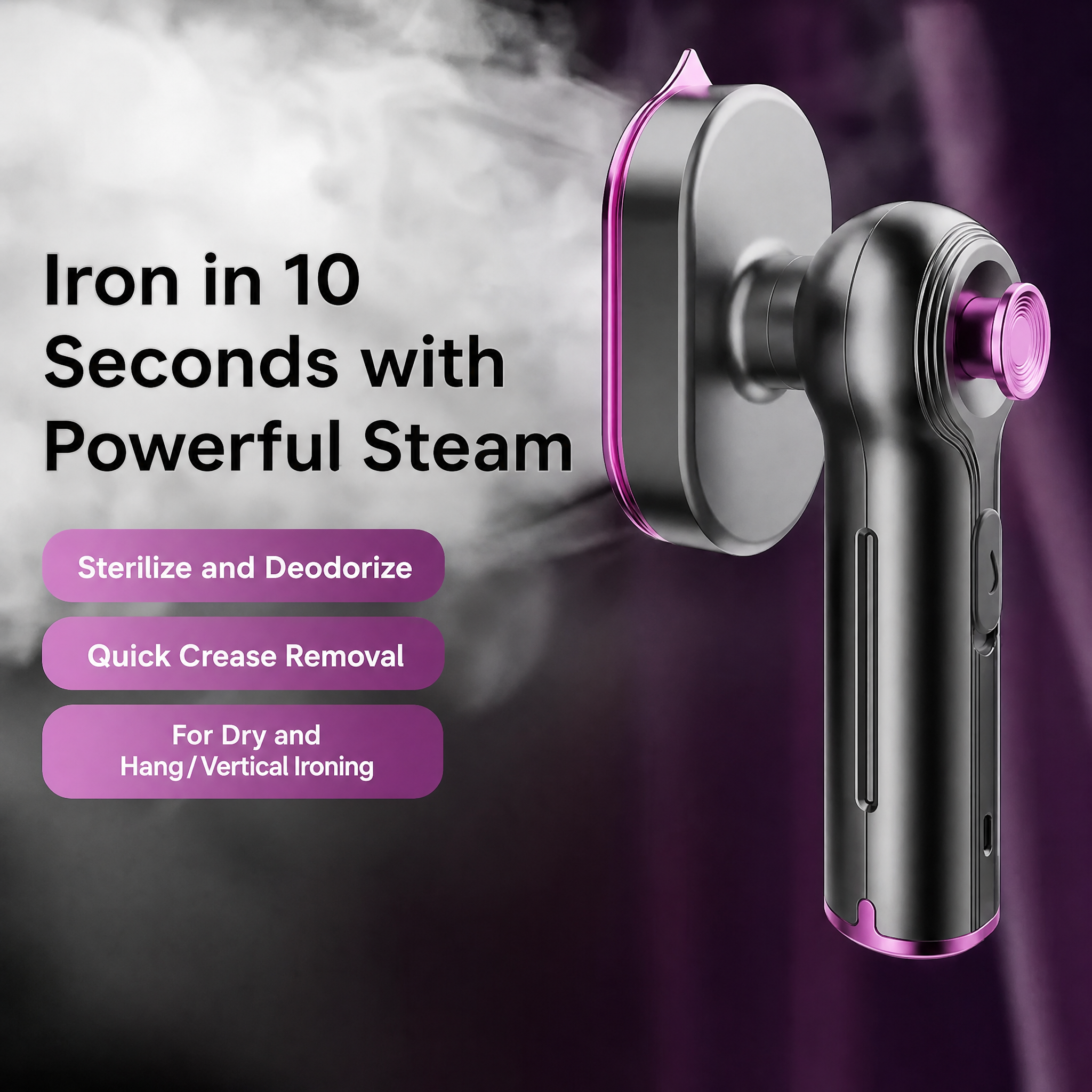 Improved Clothes Steam Iron (2026 Model) – Portable Travel Steam Iron