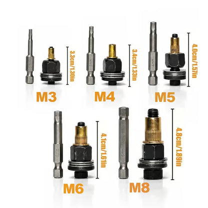 🛠️Head Rivet Nut Tool, M3 M4 M5 M6 M8 Rivnut Kit,Carbon Steel Rivnut Set