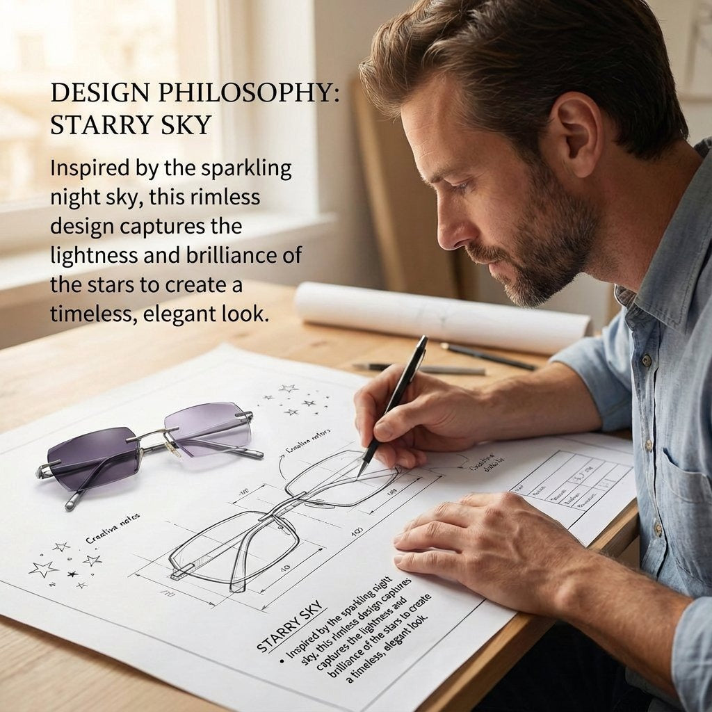 🔥Buy 1 Get 1 Free (2 pairs) – 【Co-Created by Designers】Gypsophila Smart Zoom and Color-Changing Reading Glasses