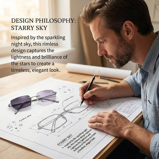 🔥Buy 1 Get 1 Free (2 pairs) – 【Co-Created by Designers】Gypsophila Smart Zoom and Color-Changing Reading Glasses