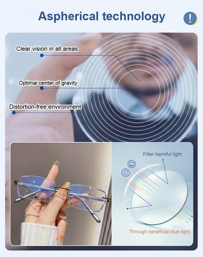 🔥Buy 1 Get 1 Free (2 pairs) – 【Co-Created by Designers】Gypsophila Smart Zoom and Color-Changing Reading Glasses