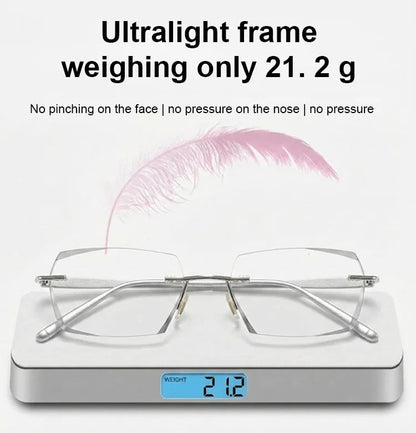 🔥Buy 1 Get 1 Free (2 pairs) – 【Co-Created by Designers】Gypsophila Smart Zoom and Color-Changing Reading Glasses